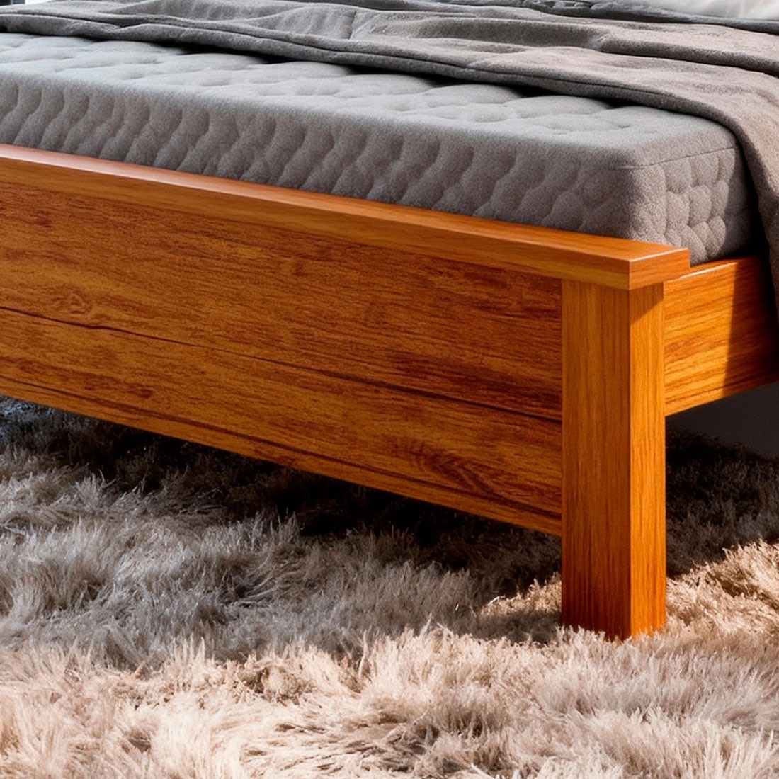 Cama Casal Sedan New Plus MDF Painel Ripado Bom Pastor - Naturall Cama Casal Sedan New Plus MDF Painel Ripado Bom Pastor - Naturall