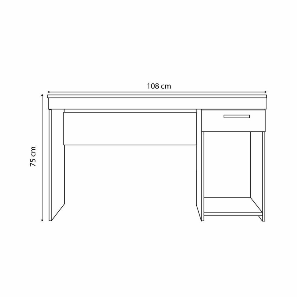 Escrivaninha/Mesa de Computador 1 Gaveta NT 2070 Branco - Notável Escrivaninha/Mesa de Computador 1 Gaveta NT 2070 Branco - Notável