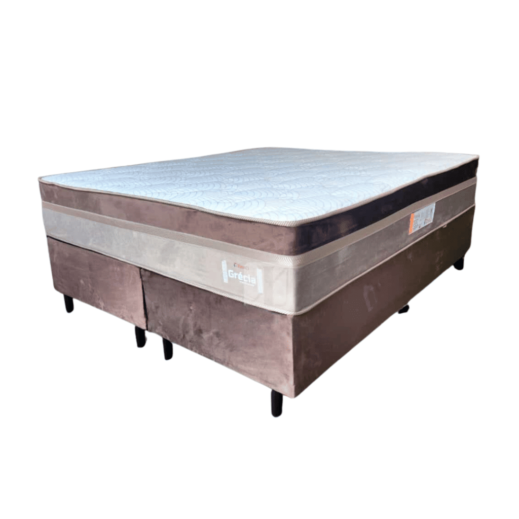 Cama Box Queen (Colchão + Base) Grécia 158x198 Molas Ensacadas Topázio Cama Box Queen (Colchão + Base) Grécia 158x198 Molas Ensacadas Topázio