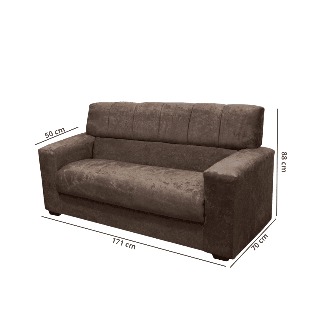 Conjunto de Sofá 2x3 Lugares Dubai Castor Masterflex