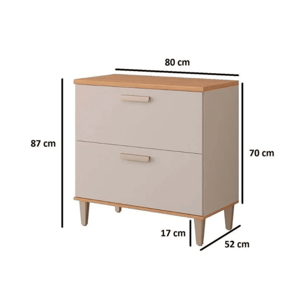 Balcão de Cozinha Bella Com 1 Gaveta e 1 Porta Basculante c/Tampo 80 cm Off White/Freijo - MGM Balcão de Cozinha Bella Com 1 Gaveta e 1 Porta Basculante c/Tampo 80 cm Off White/Freijo - MGM