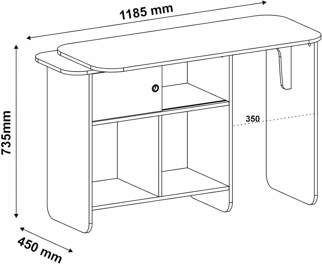 Escrivaninha Artely Nomad 1 Porta de Correr Cinamomo Off White Escrivaninha Artely Nomad 1 Porta de Correr Cinamomo Off White