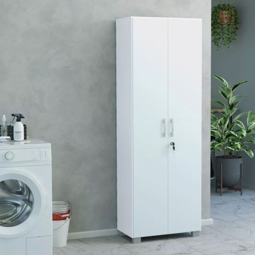 Armário Multiuso 2 Portas Com Chave, Vegas San Marino Branco Armário Multiuso 2 Portas Com Chave, Vegas San Marino Branco