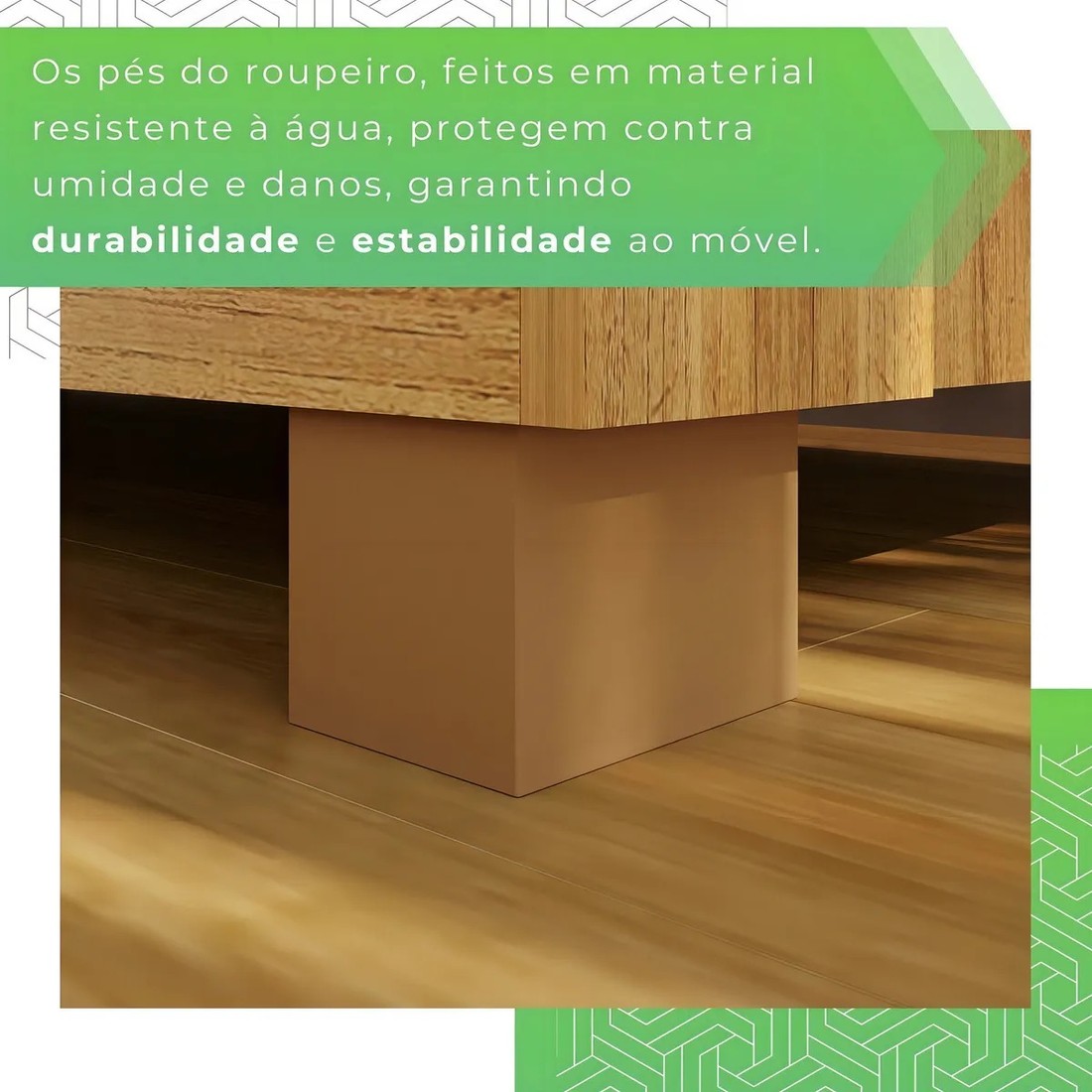 Guarda-roupa 6 Portas, com Espelho com Pés Madri Cinamomo/Off White - CHF Móveis