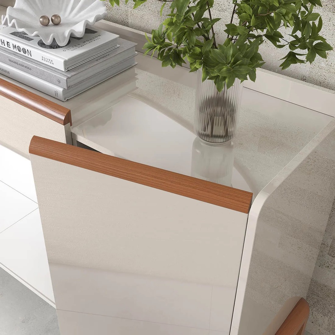 Buffet e Aparador Elegance Off White/New Jequitibá - Lukaliam Buffet e Aparador Elegance Off White/New Jequitibá - Lukaliam