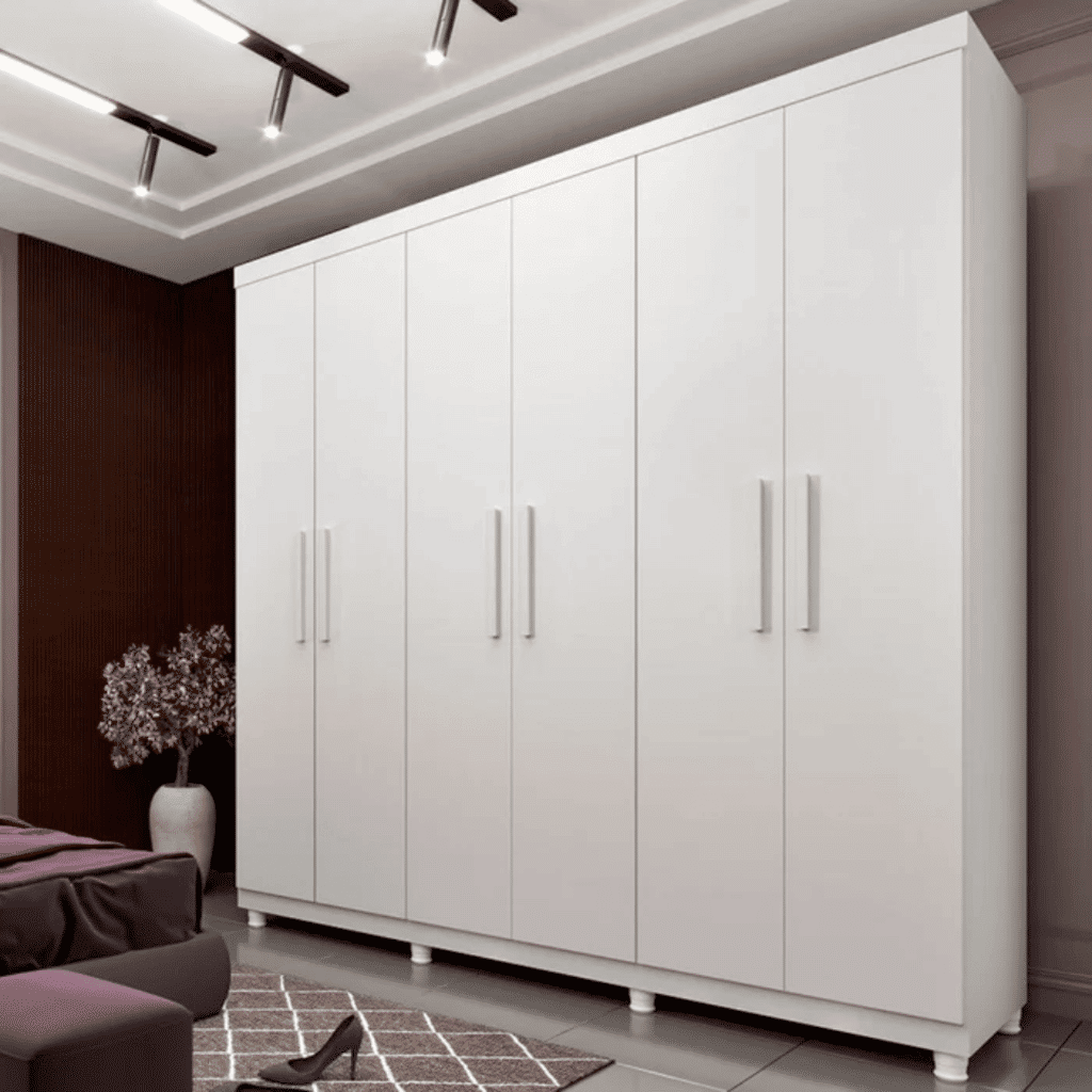 Guarda-Roupa Casal 6 Portas Olimpo Branco -  Tcil Móveis  Guarda-Roupa Casal 6 Portas Olimpo Branco -  Tcil Móveis