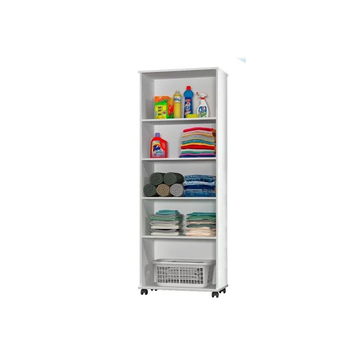 Armário Multiuso Arezzo 2 Portas com Rodízios – J&A Móveis – Branco Armário Multiuso Arezzo 2 Portas com Rodízios – J&A Móveis – Branco