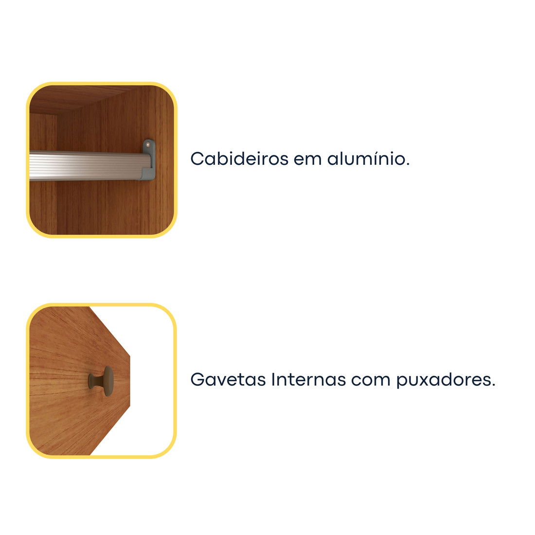 Guarda-Roupa 3P. Correr 4G TCIL Vitoria c/Espelho c/Pés Cinamomo/Off White