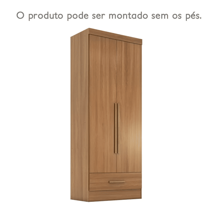 Guarda-Roupa Solteiro 2 Portas Rodial Smart Plus Cinamomo Guarda-Roupa Solteiro 2 Portas Rodial Smart Plus Cinamomo