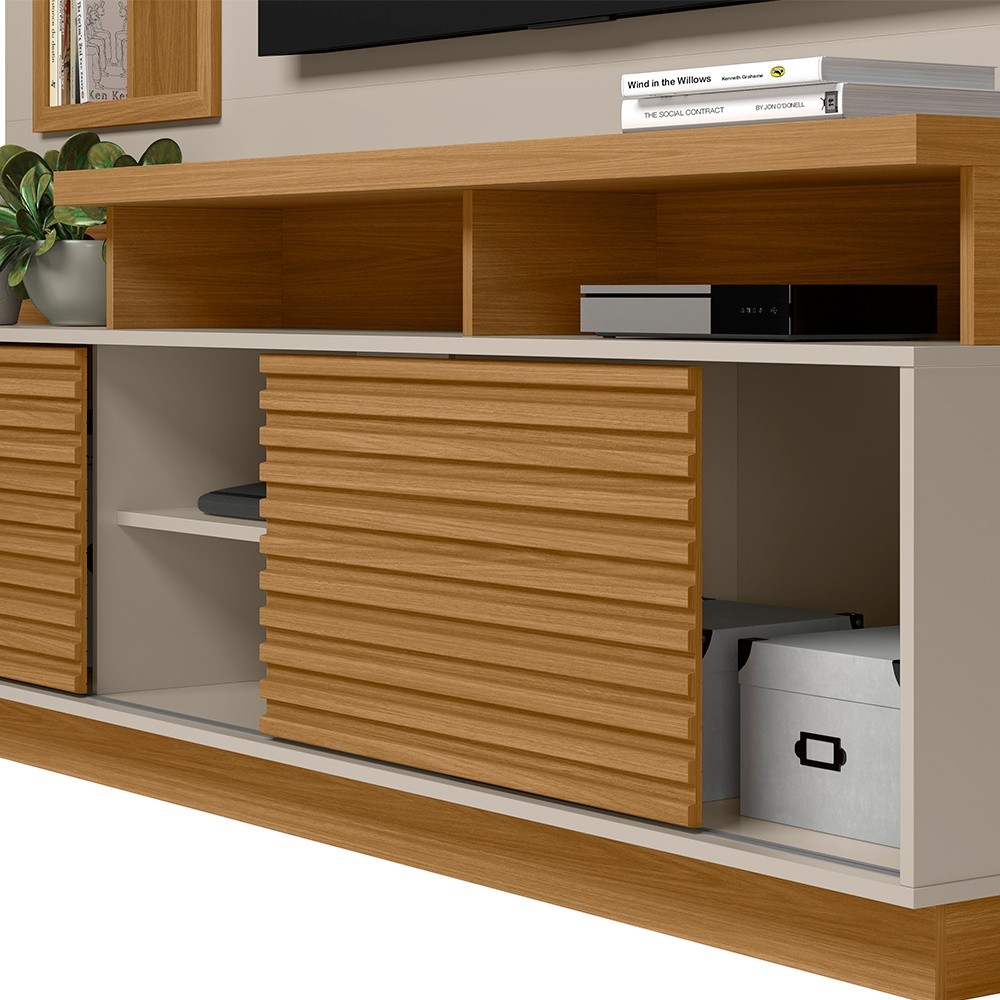 Estante Home Eldorado 2.0 para TV até 60 Polegadas – Linea Brasil – Nature/Off White Estante Home Eldorado 2.0 para TV até 60 Polegadas – Linea Brasil – Nature/Off White