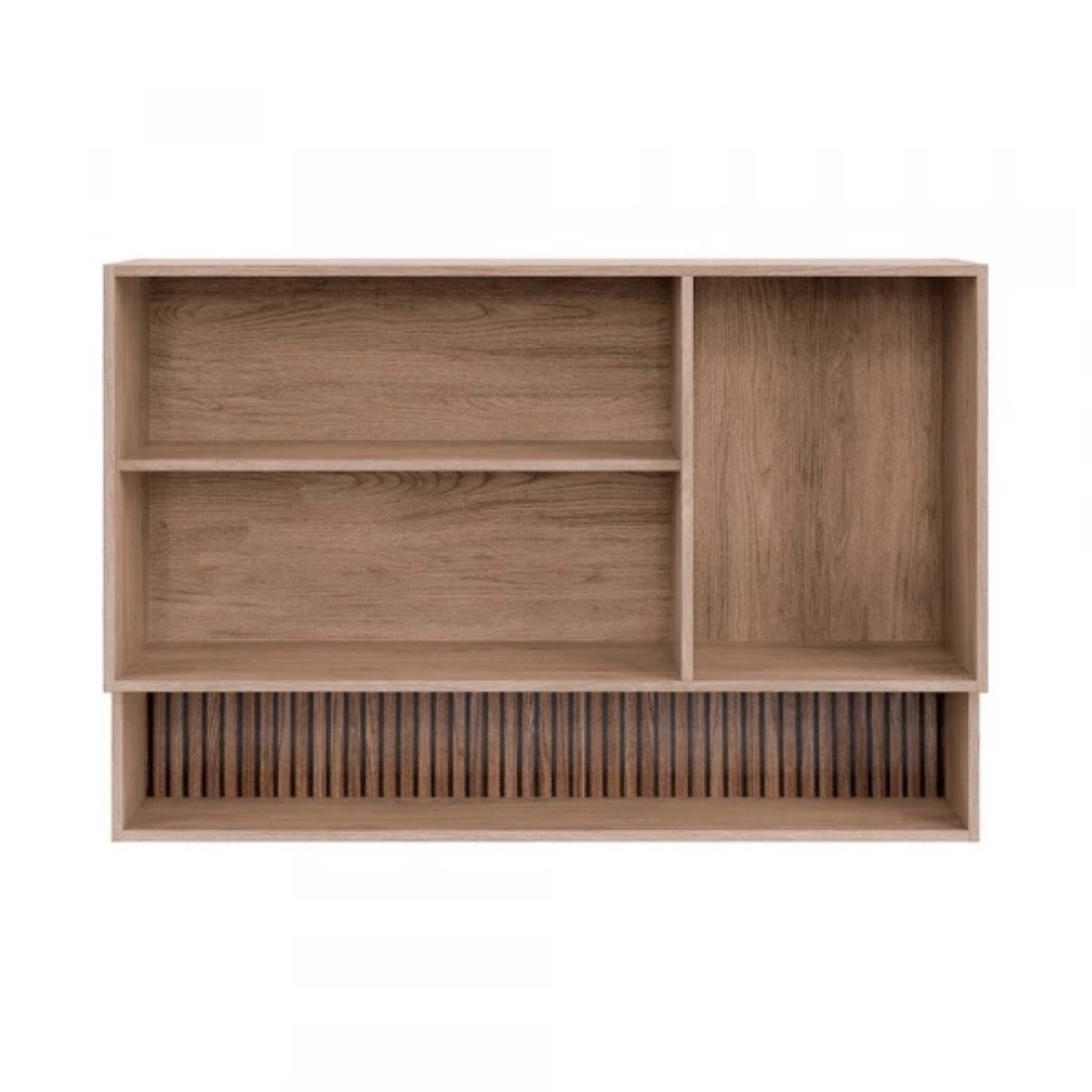 Armário Aéreo Cozinha Modulado 3 Portas com Nicho 120cm Avelã Telasul - Mel/Branco Armário Aéreo Cozinha Modulado 3 Portas com Nicho 120cm Avelã Telasul - Mel/Branco