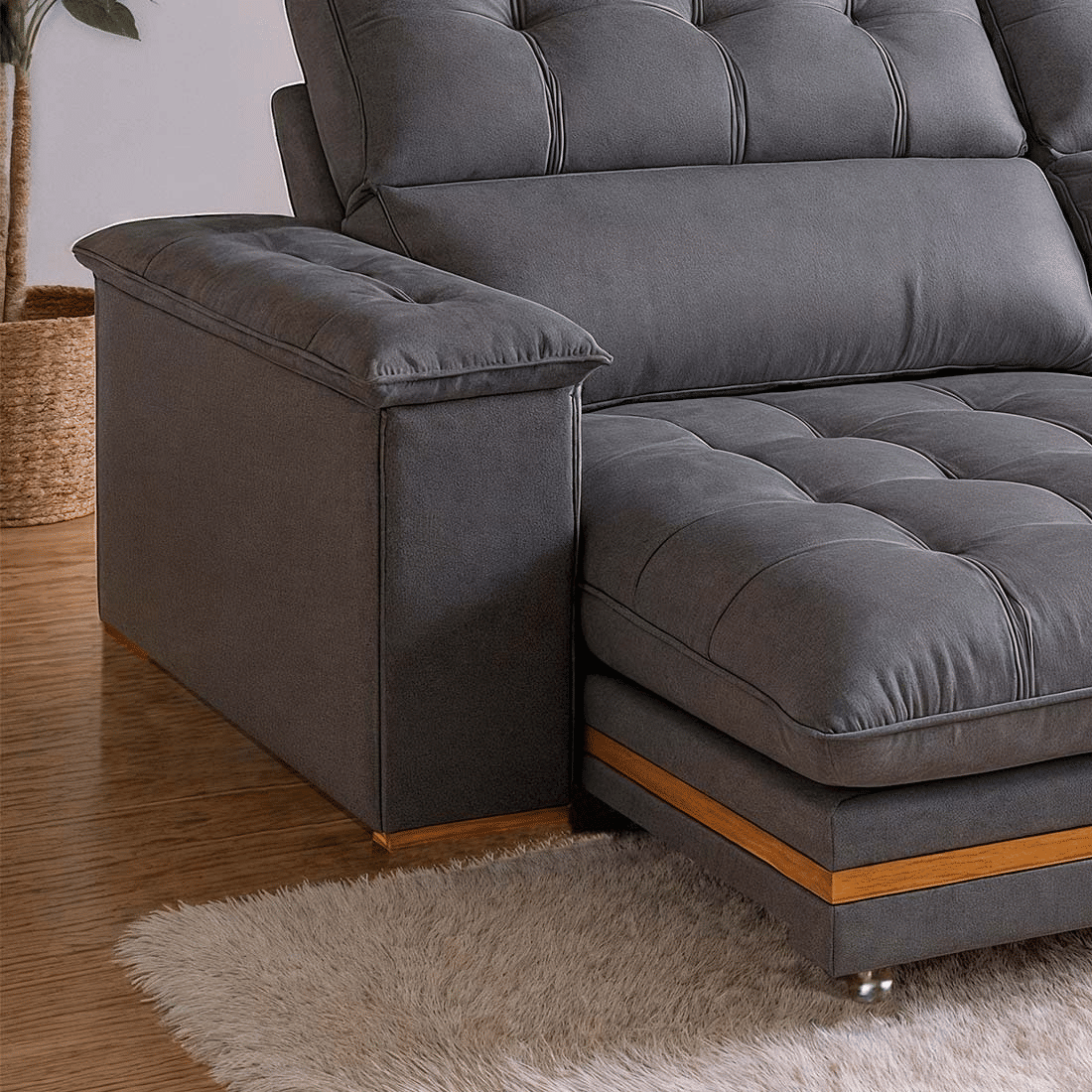 Sofá Retrátil e Reclinável Avila 290cm com Molas 2036 - Bom Pastor