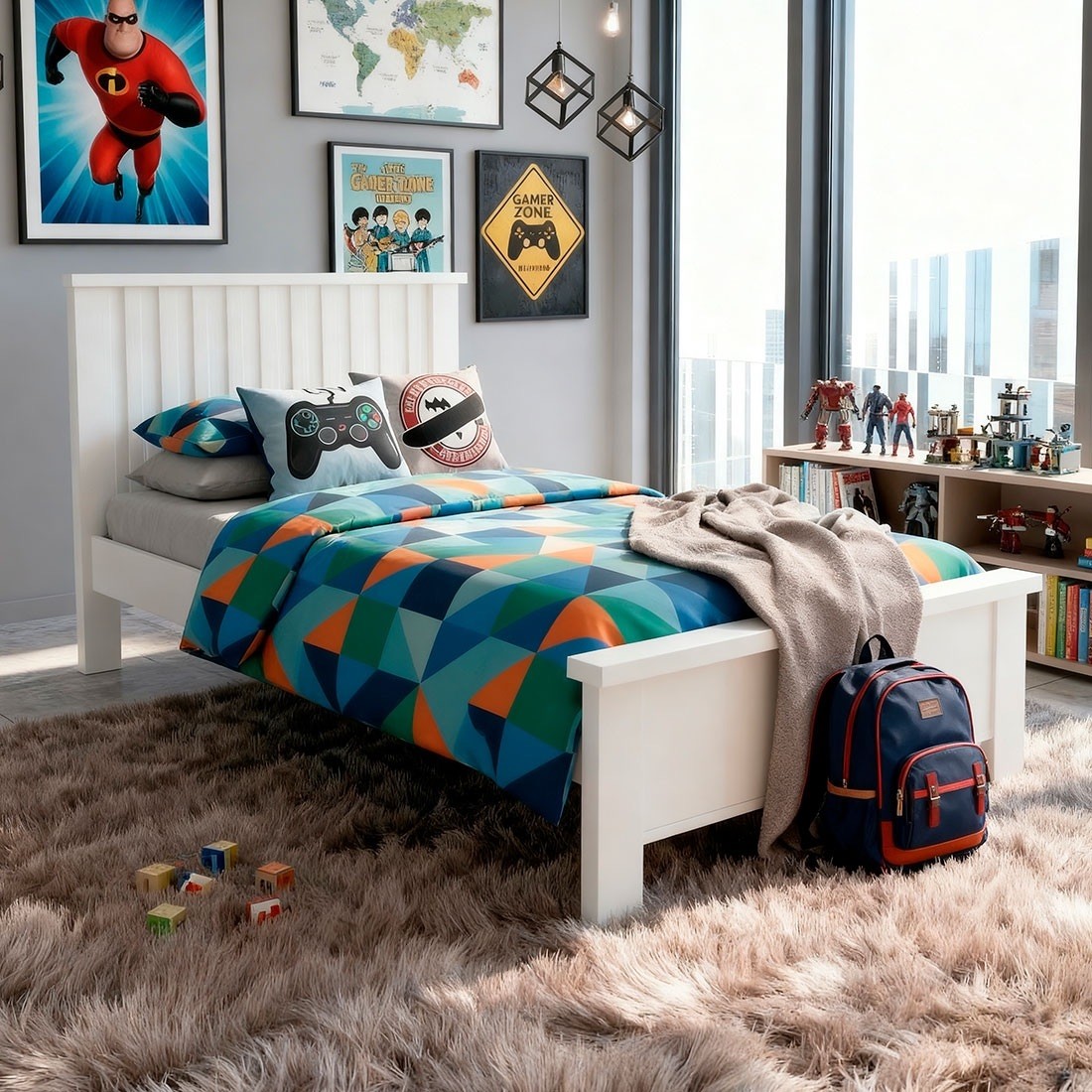 Cama Solteiro Versati 100% MDF Painel Ripado Bom Pastor 106cm - Branco Cama Solteiro Versati 100% MDF Painel Ripado Bom Pastor 106cm - Branco