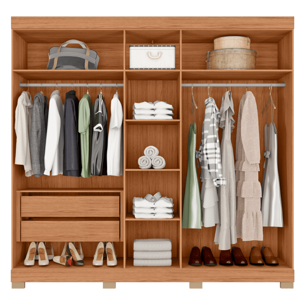 Guarda-Roupa Casal 5 Portas 2 Gavetas Sophia 2.2 Caemmun - Freijó/Off White Guarda-Roupa Casal 5 Portas 2 Gavetas Sophia 2.2 Caemmun - Freijó/Off White