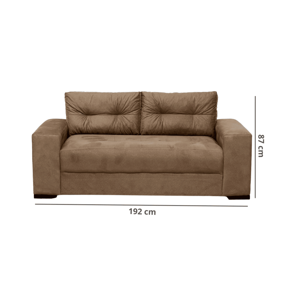 Sofá 3 Lugares Confort Caramelo Masterflex Sofá 3 Lugares Confort Caramelo Masterflex