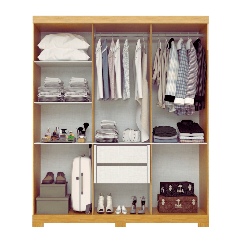 Guarda-Roupa Casal Em MDF 6 Portas ACP Móveis Lana Cinamomo/Off White Guarda-Roupa Casal Em MDF 6 Portas ACP Móveis Lana Cinamomo/Off White