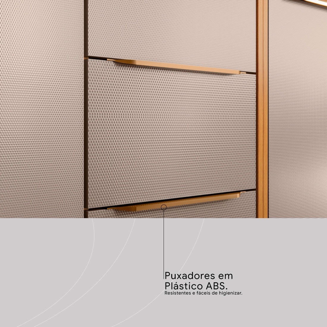 Kit Cozinha Compacta 10 Portas 3 Gavetas Pleno Demobile 218cm - Cinamon/Nude Prime TX