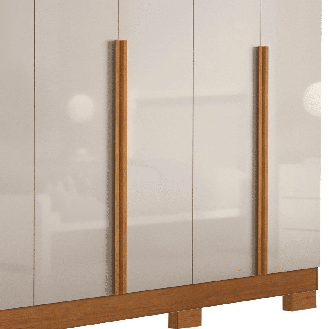 Guarda Roupa Casal Master 270 6 Portas, 100% MDF cor Nature/Off White - Bianchi Guarda Roupa Casal Master 270 6 Portas, 100% MDF cor Nature/Off White - Bianchi