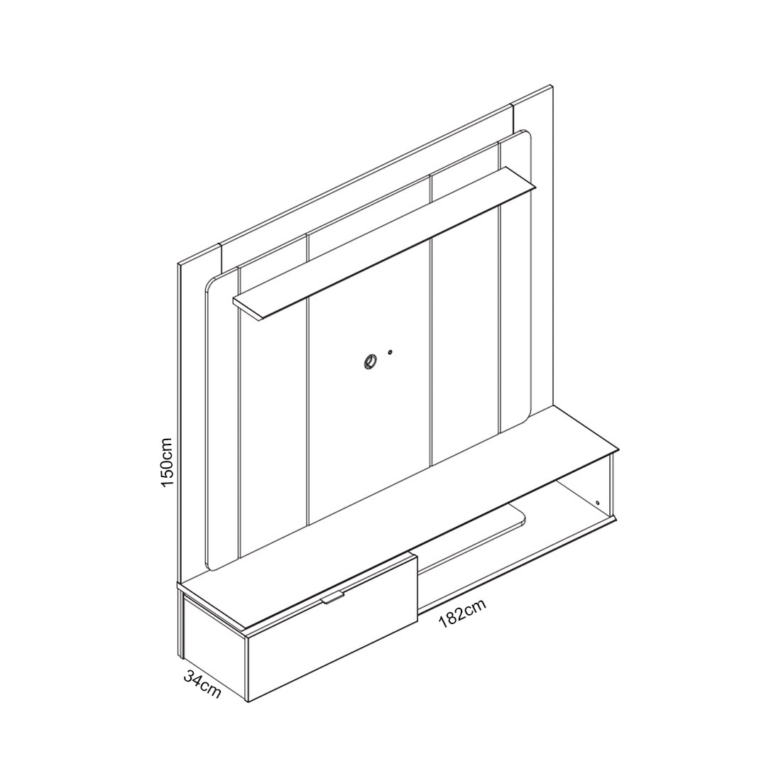Painel Home Lugano com Espaço para TVs 65 Nature/Off White – Linea Brasil Painel Home Lugano com Espaço para TVs 65 Nature/Off White – Linea Brasil