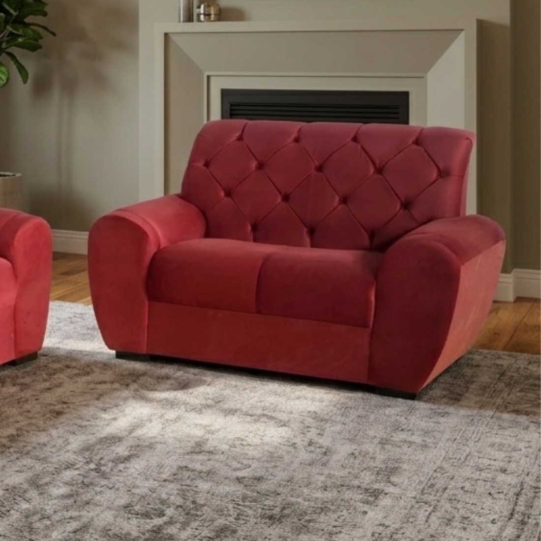 Sofá 3 e 2 Lugares Stilo Vermelho - Malu Estofados Sofá 3 e 2 Lugares Stilo Vermelho - Malu Estofados