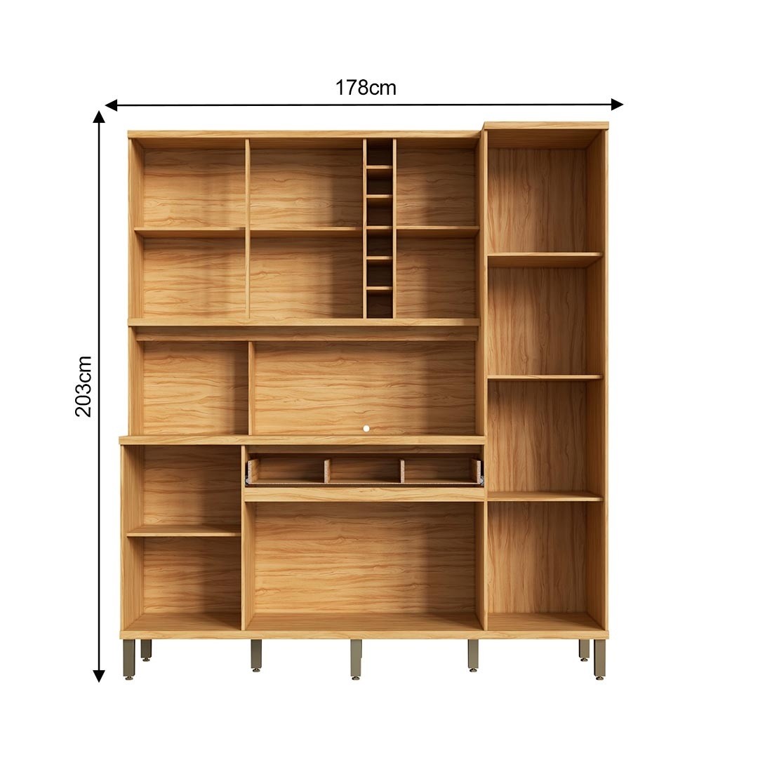 Kit de Cozinha Compacta 180 6 Portas 100% MDF Cecília Rio Doce - Amendoa/Off White Kit de Cozinha Compacta 180 6 Portas 100% MDF Cecília Rio Doce - Amendoa/Off White