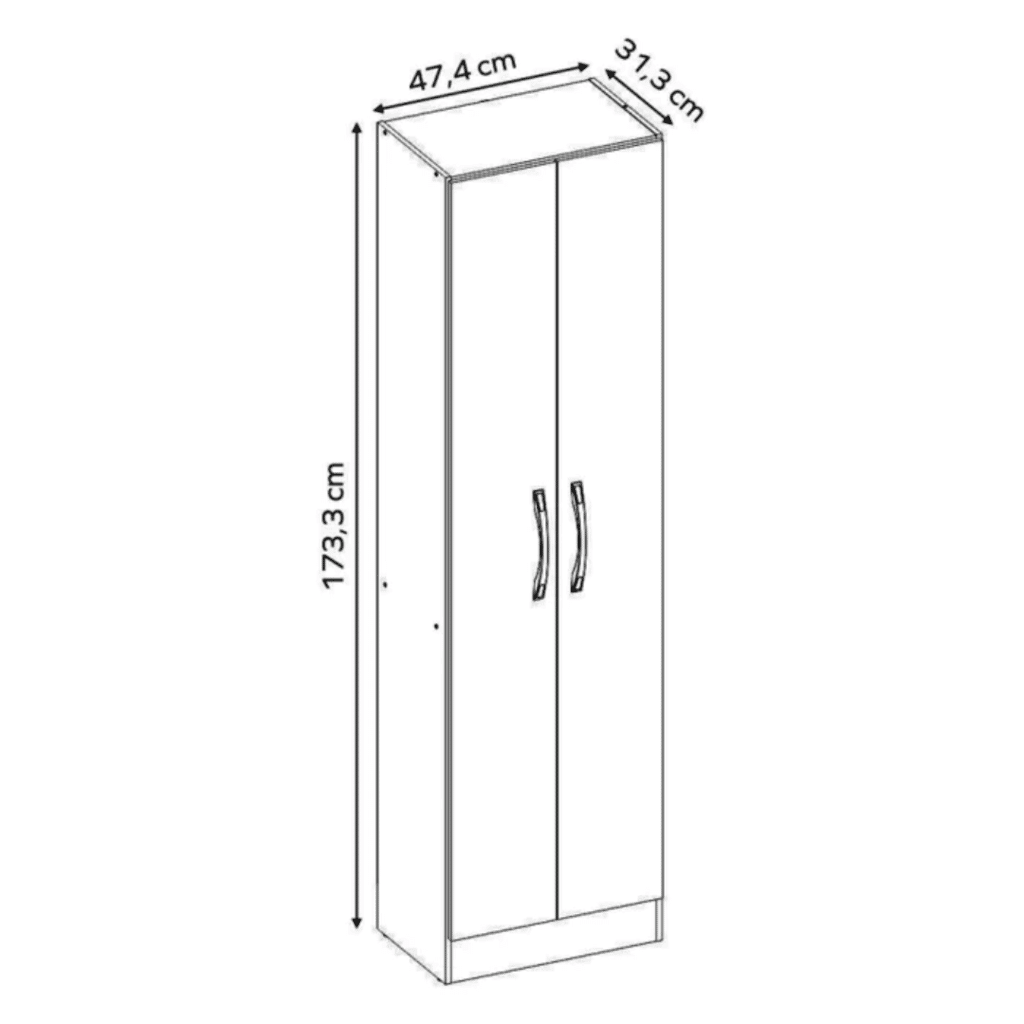 Armário Multiuso 2 Portas NT4045 Freijo com Off White - Notável Armário Multiuso 2 Portas NT4045 Freijo com Off White - Notável