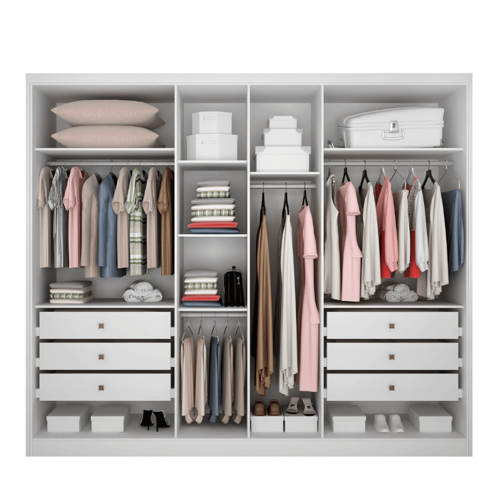 Guarda Roupa Casal com Espelho 6 Portas 6 Gavetas 100% MDF Robust Branco - Novo Horizonte Guarda Roupa Casal com Espelho 6 Portas 6 Gavetas 100% MDF Robust Branco - Novo Horizonte