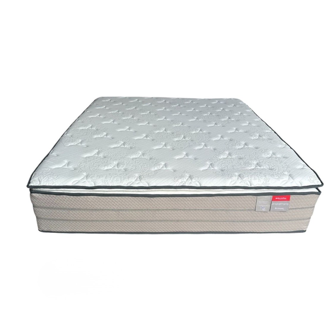 Colchão Protettore Pillow Top King Size Mola Miralastic Pro 220Kg Reconflex 192x203x32 - Cinza