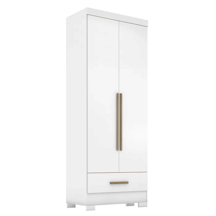 Guarda-Roupa Solteiro 2 Portas Rodial Smart Plus Branco Guarda-Roupa Solteiro 2 Portas Rodial Smart Plus Branco