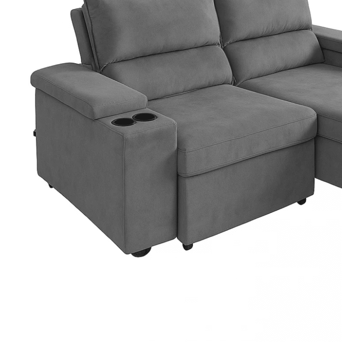 Sofá Retrátil e Reclinável Alabama Cinza - Nordeste Flex Sofá Retrátil e Reclinável Alabama Cinza - Nordeste Flex