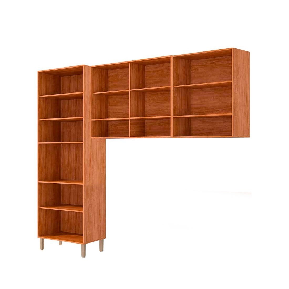 Cozinha Esplêndida Cristal 3 Módulos 100% MDF 270cm MGM Móveis - Cinamomo/Of White Cozinha Esplêndida Cristal 3 Módulos 100% MDF 270cm MGM Móveis - Cinamomo/Of White