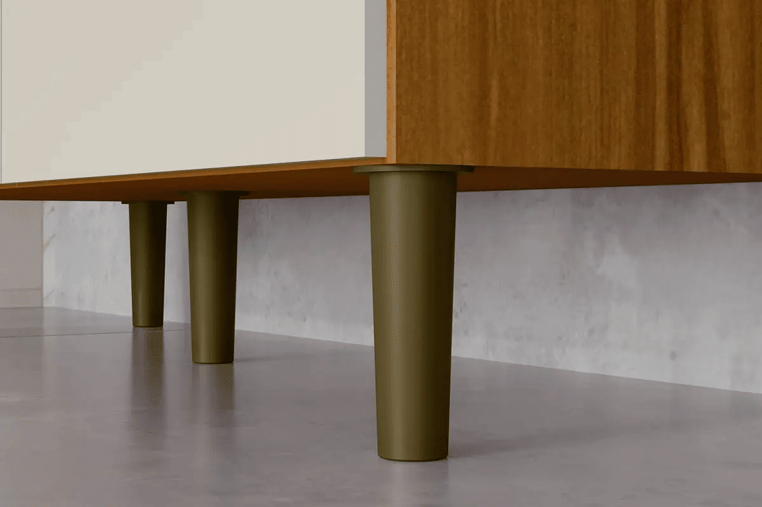 Armário de Cozinha em MDF Kit 6 Portas 1 Gaveta Ronipa Pinot Amendoa/Off White Armário de Cozinha em MDF Kit 6 Portas 1 Gaveta Ronipa Pinot Amendoa/Off White