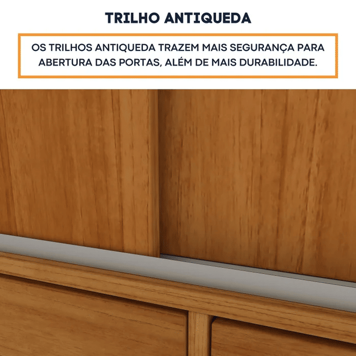 Guarda-Roupa Solteiro 2 Portas 6 Gavetas Tcil Móveis Chicago Cinamomo Guarda-Roupa Solteiro 2 Portas 6 Gavetas Tcil Móveis Chicago Cinamomo