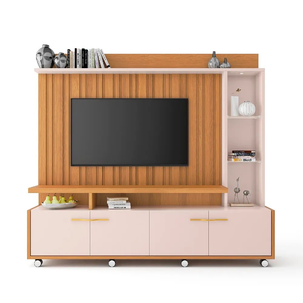 Estante Home  Titan 2.0 HB 4 Portas 200cm - Cinamomo/Off White