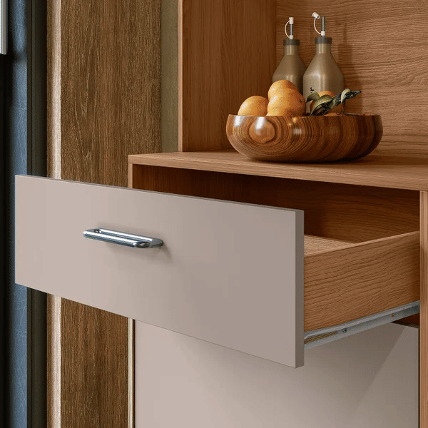 Kit Cozinha Nicioli Erva Doce 90cm 4 Portas 1 Gaveta Ipê Off White Cristal Kit Cozinha Nicioli Erva Doce 90cm 4 Portas 1 Gaveta Ipê Off White Cristal