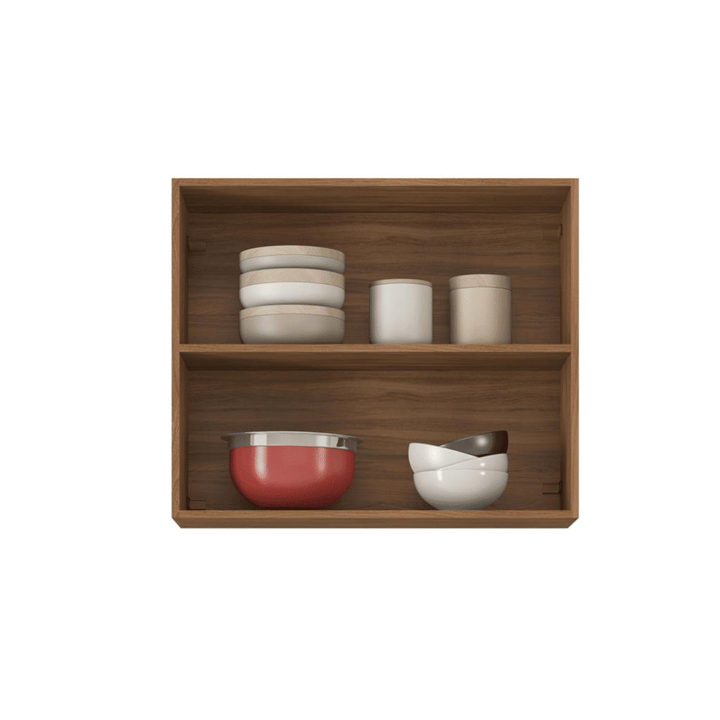 Armário Aéreo de Cozinha 2 Portas, Firenze 80cm - Demobile - Amêndoa/Branco Armário Aéreo de Cozinha 2 Portas, Firenze 80cm - Demobile - Amêndoa/Branco