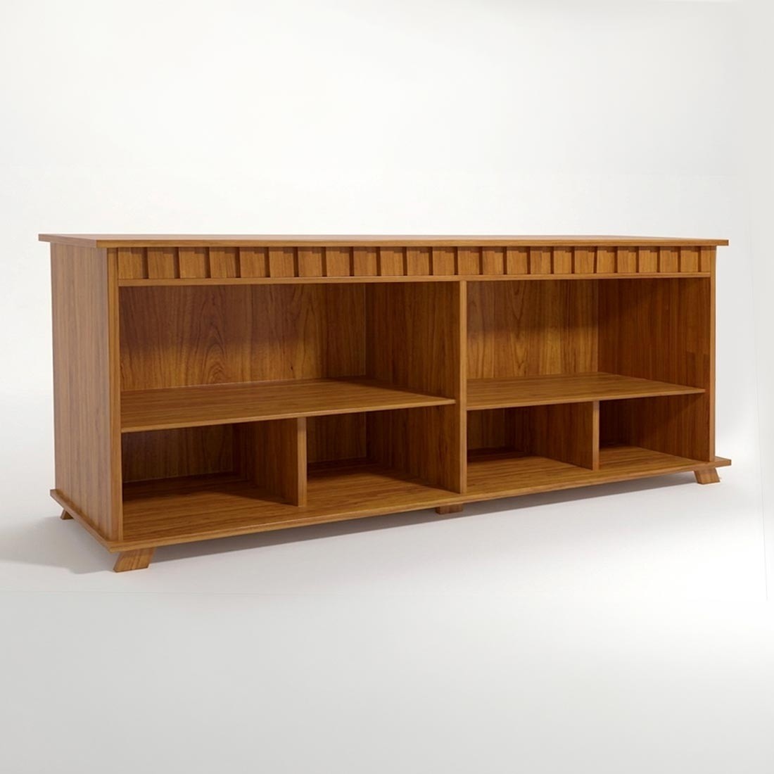 Buffet Classic 4 Portas 100% MDF Ripado para Sala de Jantar Bom Pastor - Natural Buffet Classic 4 Portas 100% MDF Ripado para Sala de Jantar Bom Pastor - Natural