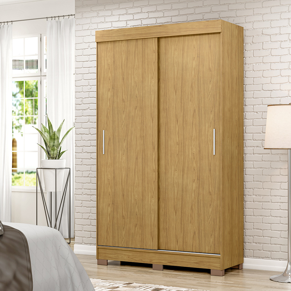 Guarda-Roupa Solteiro  2 Portas de Correr, Apiuna, Marrocos/Off White - MX Móveis Guarda-Roupa Solteiro  2 Portas de Correr, Apiuna, Marrocos/Off White - MX Móveis