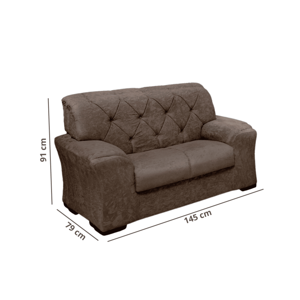 Conjunto de Sofá 2x3 Lugares Caribe Castor Capitonê Masterflex Conjunto de Sofá 2x3 Lugares Caribe Castor Capitonê Masterflex