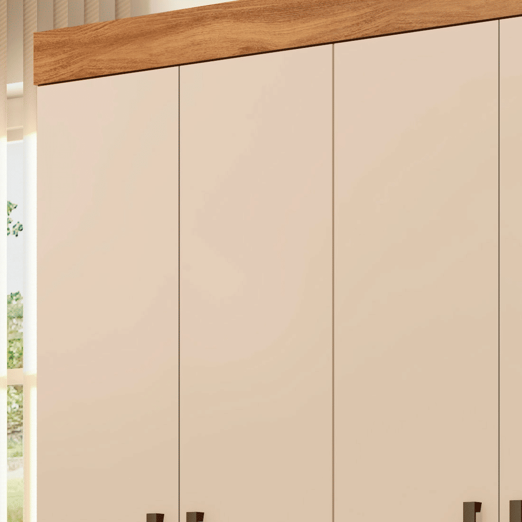 Guarda-Roupa Casal 6 Portas Demóbile Verso Amendoa com Off White Guarda-Roupa Casal 6 Portas Demóbile Verso Amendoa com Off White