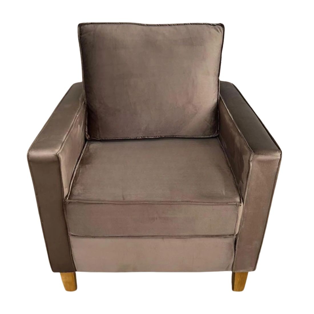 Poltrona Chanel Marrom - Malu Estofados Poltrona Chanel Marrom - Malu Estofados