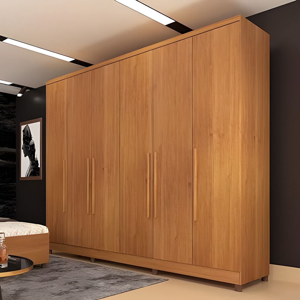 Guarda-Roupa Casal 6 Portas 4 Gavetas Tcil Móveis Veneza Cinamomo Guarda-Roupa Casal 6 Portas 4 Gavetas Tcil Móveis Veneza Cinamomo