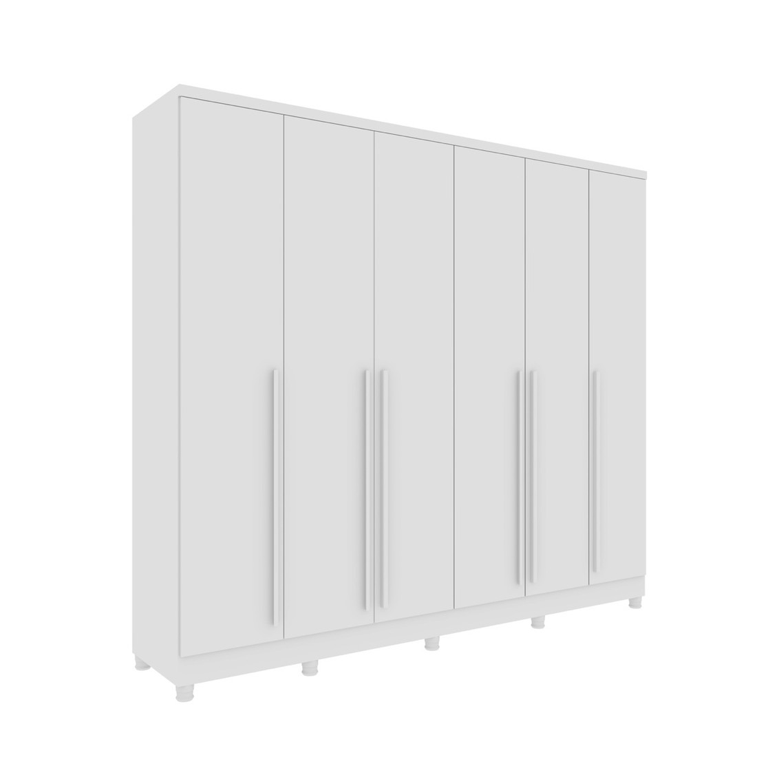 Guarda-Roupa Casal 6 Portas 8 Gavetas Tcil Móveis Sevila Branco Guarda-Roupa Casal 6 Portas 8 Gavetas Tcil Móveis Sevila Branco