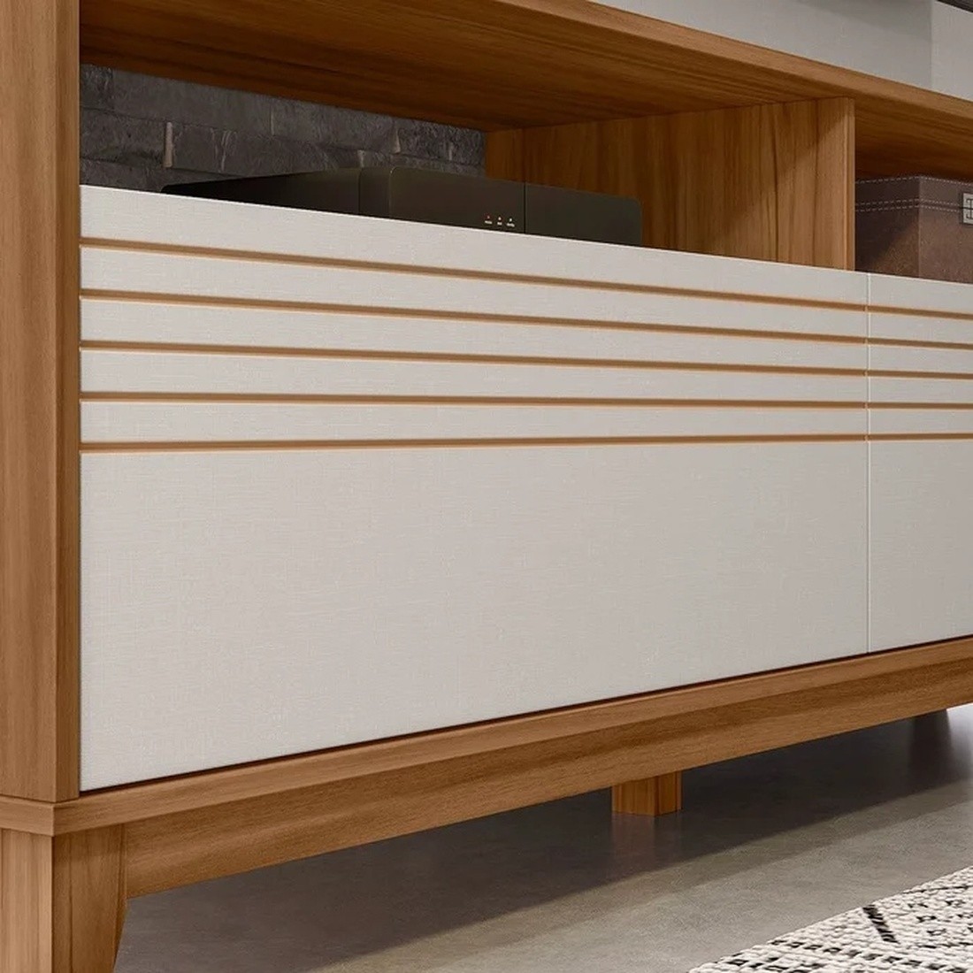 Estante Home Para Tv Até 65 Polegadas NT1300 Freijo/Off White Notável Móveis Estante Home Para Tv Até 65 Polegadas NT1300 Freijo/Off White Notável Móveis