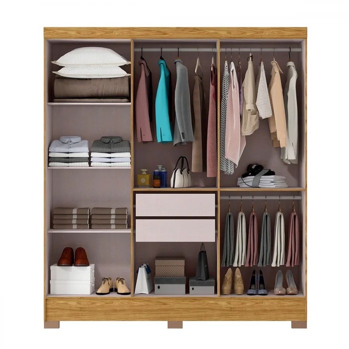 Guarda-Roupa Casal 6 Portas MX Móveis Gliese Marrocos/Off White Guarda-Roupa Casal 6 Portas MX Móveis Gliese Marrocos/Off White