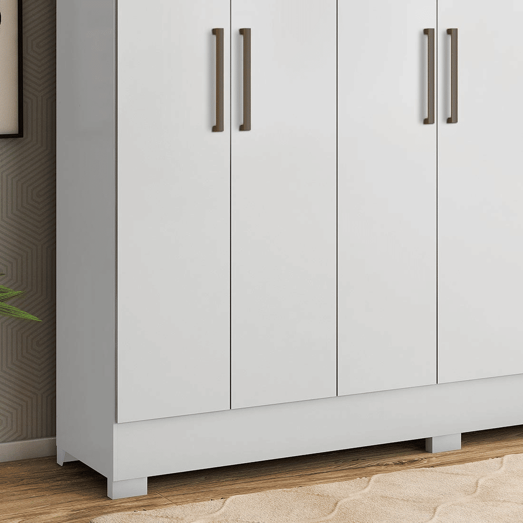 Guarda-Roupa Casal 6 Portas Pratico Branco - Demóbile