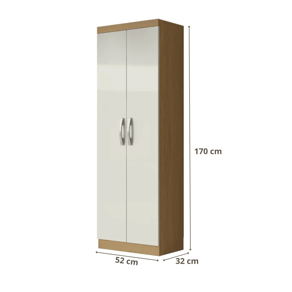 Armário Multiuso 2 Portas New Atacama/Off White - Aramóveis Armário Multiuso 2 Portas New Atacama/Off White - Aramóveis