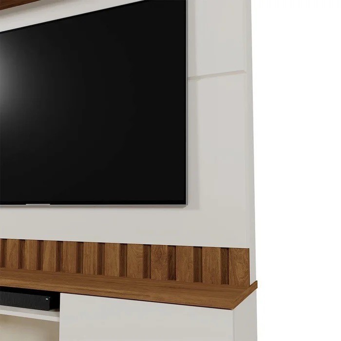 Estante Home Florianópolis Off White/Amendoa - Mobler