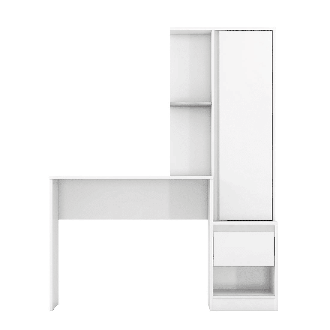 Escrivaninha Morada com Armário,  Branco - Demobile