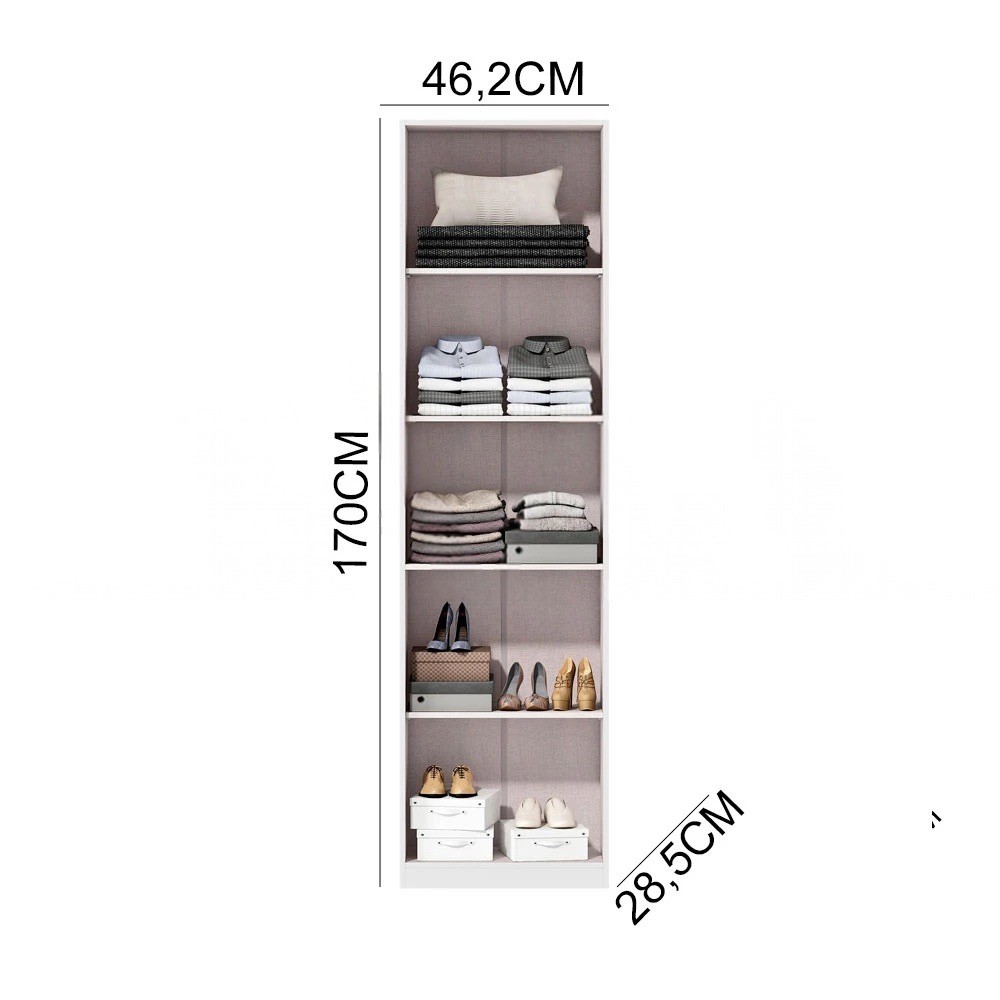 Armário Multiuso com 2 Portas Elara MX Móveis Branco com Pés Armário Multiuso com 2 Portas Elara MX Móveis Branco com Pés